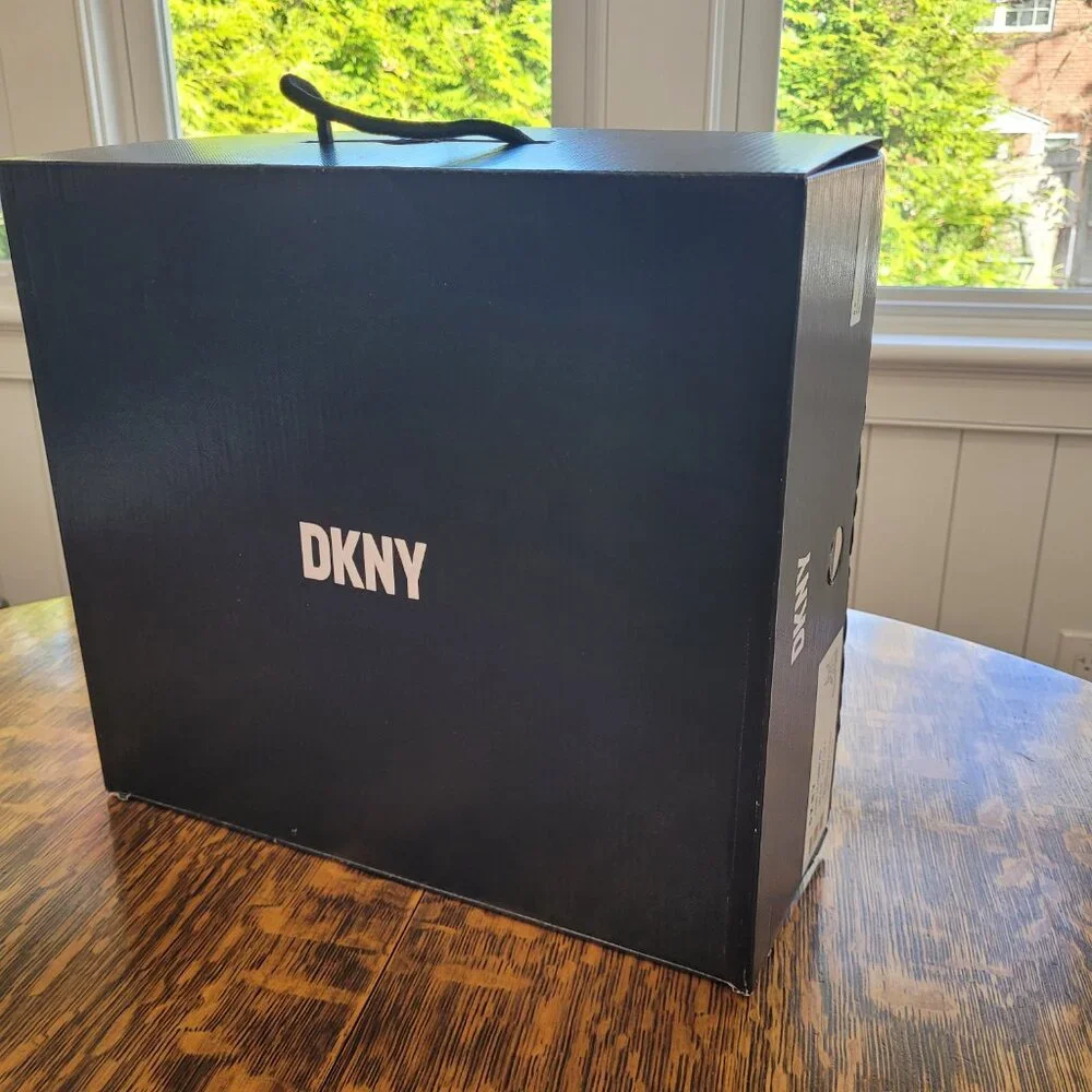 DKNY Black Buckled Combat Boots. Silver-Tone Metal Accents. 7. New. - Picture 4 of 13